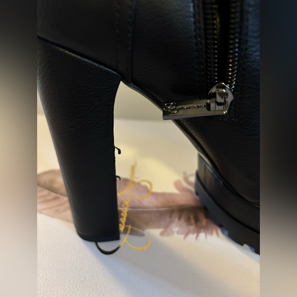 Jessica Simpson Black Imala Lace-Up Platform Ankle Booties - Picture 9 of 12